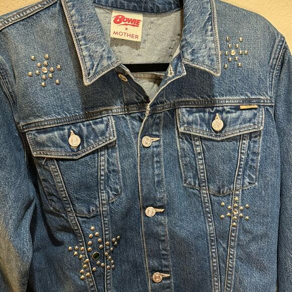 Bowie x MOTHER The Bruiser Embellished Denim Jacket Size M - Picture 6 of 11
